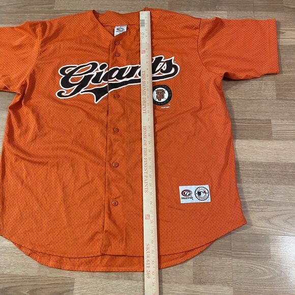 VTG True Fan San Francisco Giants Jersey Size XL Orange Short Sleeve MLB - Picture 4 of 8